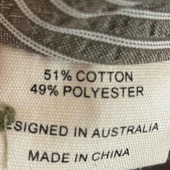 Elce Swim top long sleeve sz small gray striped Button Down - Picture 9 of 9